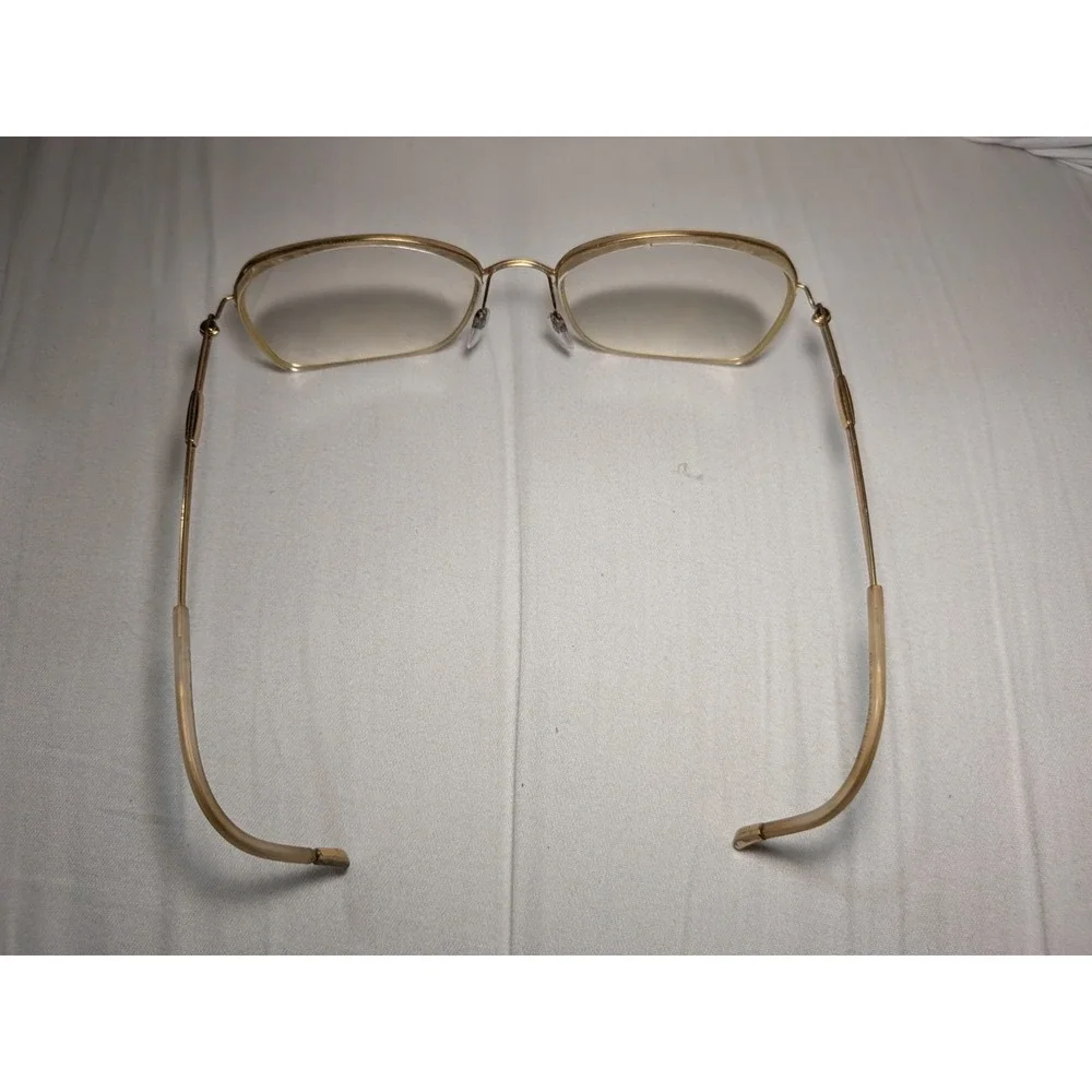 Silhouette Titanium Half Rim Eyeglasses Frames 4337 20 6051 White Gold 54-17-140